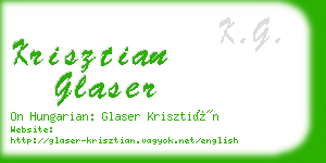 krisztian glaser business card